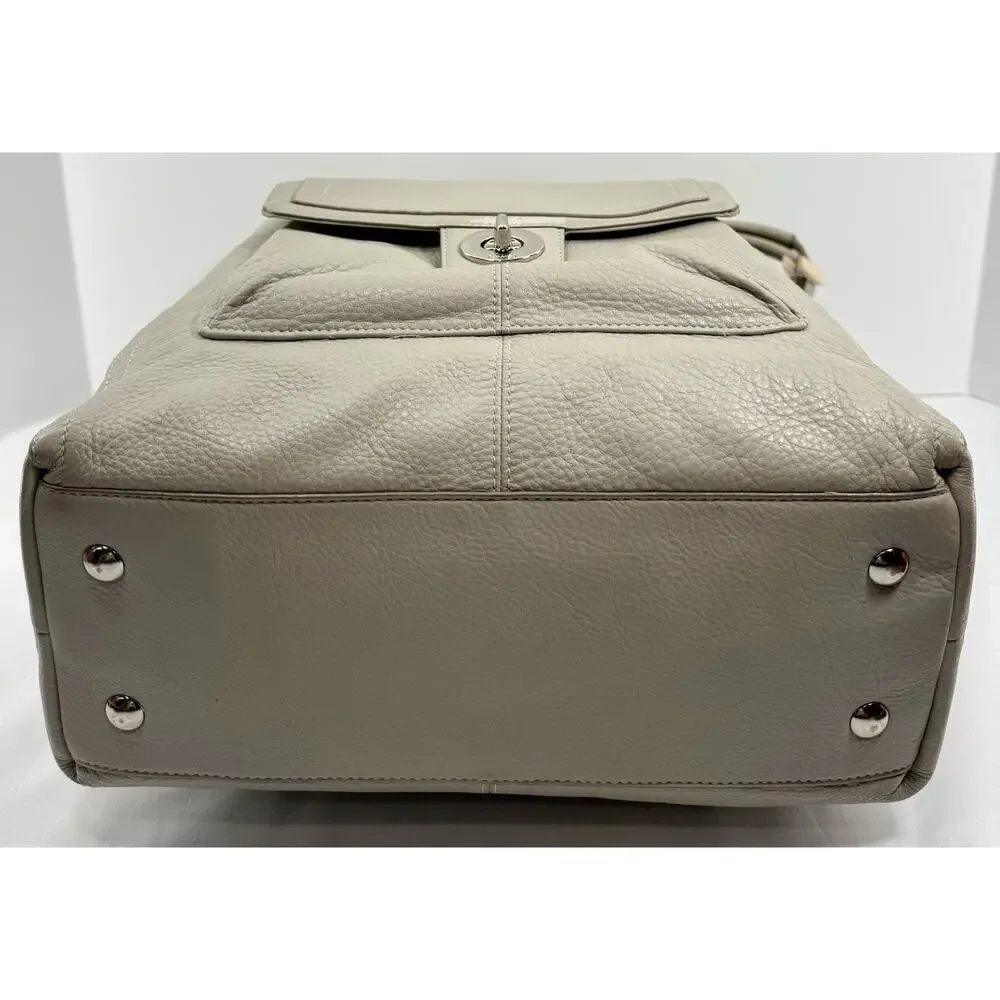 Coach Legacy Tote #19264 Leather Chalk Ivory‎ Pocket Shoulder Bag EUC - Picture 5 of 16